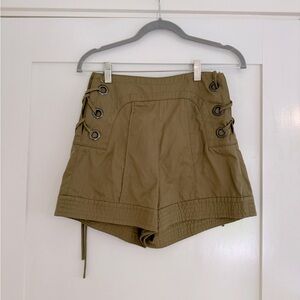 Marissa Webb olive green tie shorts size 2 great condition